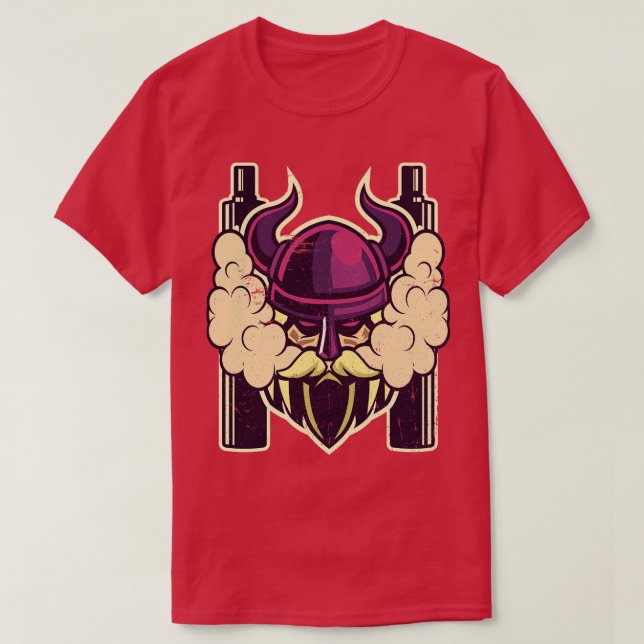 Camiseta Viking de Vaping a Chaser na Nuvem (Frente do Design)