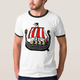 Camiseta Viking envia por muito tempo para o navio de