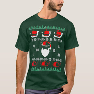 Camiseta Viking Feo Papais noeis de Natal Naves Viking Hat