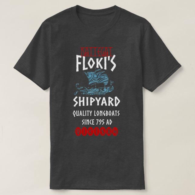 Camiseta Viking Kattegat Flokis Estaleiro Funny Norse Cote (Frente do Design)