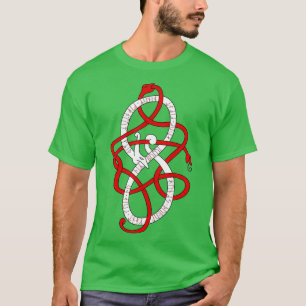 Camiseta Viking knot work dragon with younger futhark runic