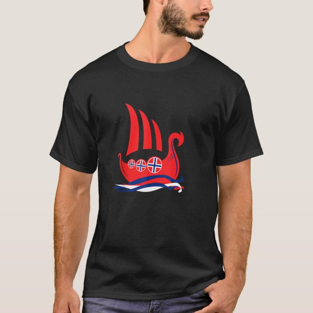 Camiseta Viking Longship Norway Norse (Frente)