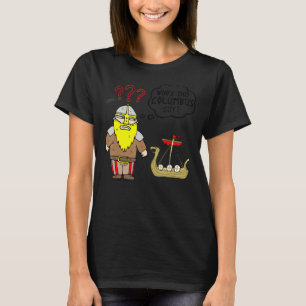 Camiseta Viking Man dizendo LEIF ERIKSON QUEM É ESTE