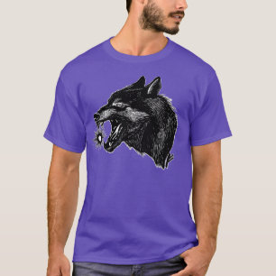 Camiseta Viking mythology Wolf Fenrir comendo o Sol
