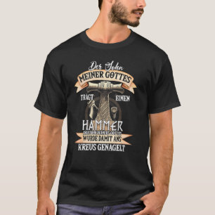 Camiseta Viking Odin O Filho de Meu Deus veste um martelo