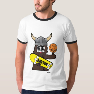 Camiseta Viking que gira o cão do basquetebol