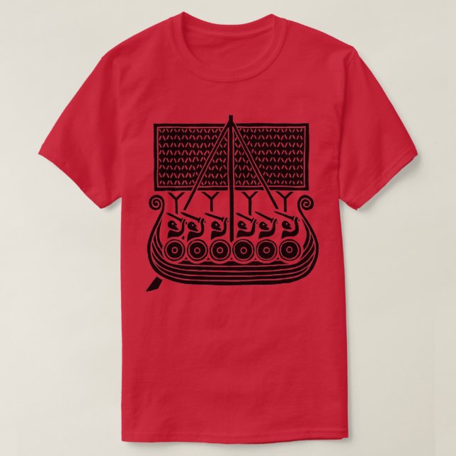 Camiseta Viking Raid Runestone Inspirou Entrega (Frente do Design)