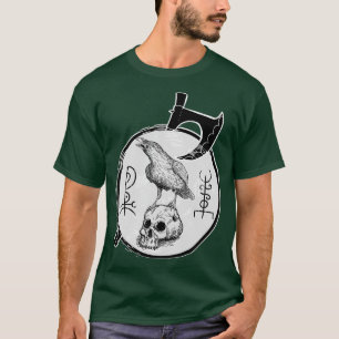 Camiseta Viking Raven no crânio 1