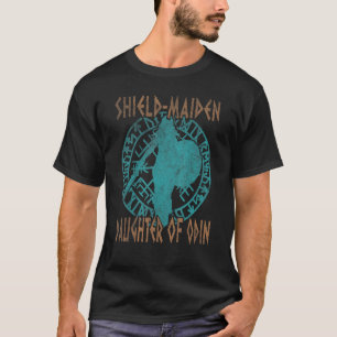 Camiseta Viking Shield Maiden Lagherta Warrior Vegvisir Vik