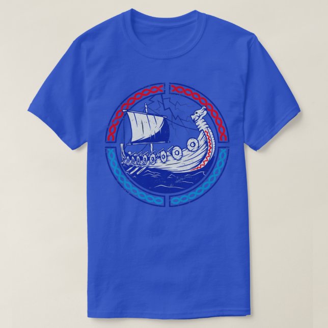 Camiseta Viking Ship Norway (Frente do Design)