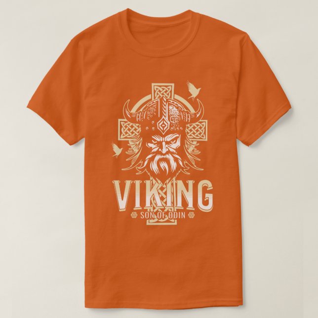 Camiseta Viking Son of Odin Norse Norseman Scandinavian Vik (Frente do Design)