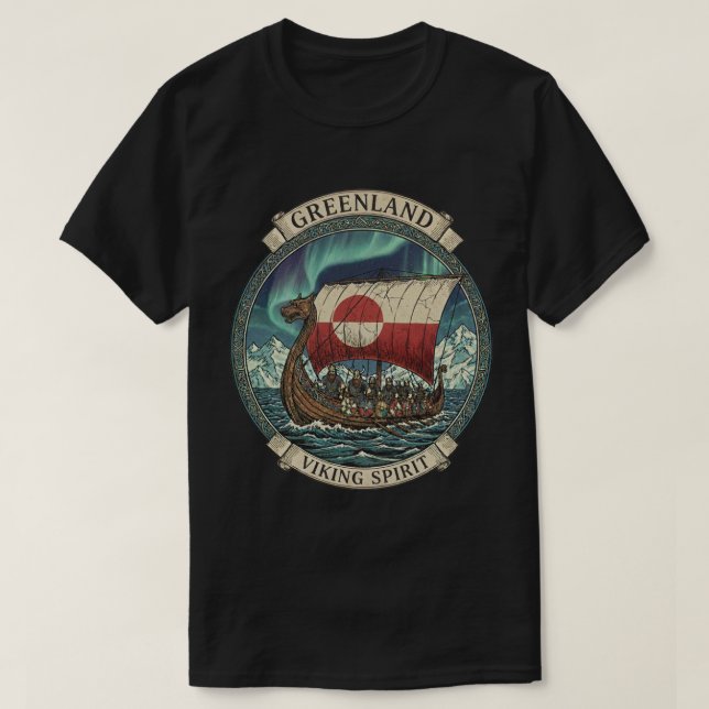 Camiseta Viking Spirit Greenland (Frente do Design)