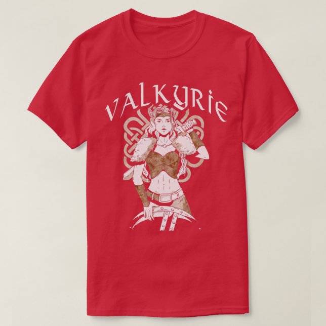 Camiseta Viking Valkyrie Nordic Norse Mythology Warrior (Frente do Design)