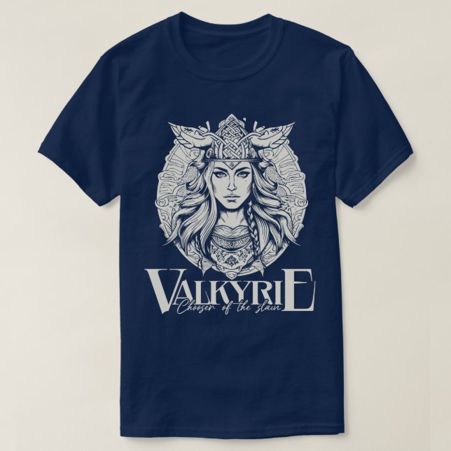 Camiseta Viking Valkyrie Nordic Norse Mythology Warrior Shi (Frente do Design)