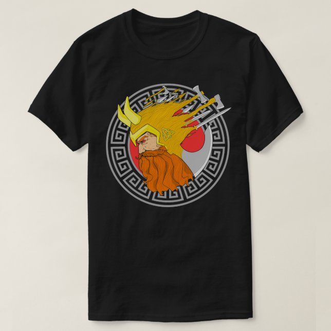 Camiseta Viking viking ax norway vivendo capacete (Frente do Design)