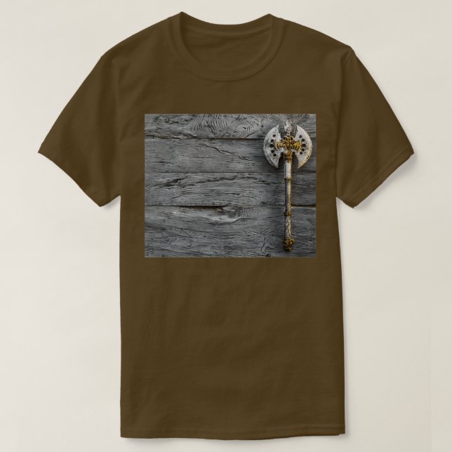 Camiseta Viking War Ax Contra Silver Wood Limited Edition (Frente do Design)