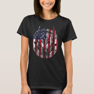 Camiseta Viking Warrior 4 De Julho Patriótico Dos Eua Indep