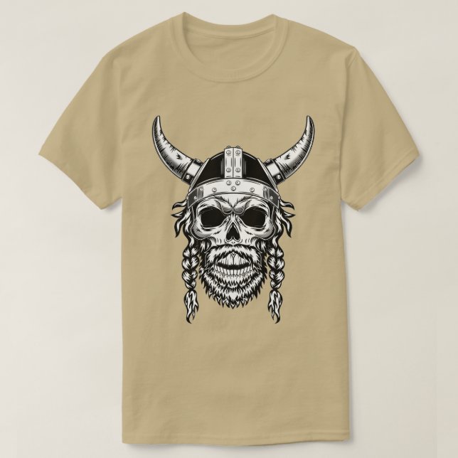 Camiseta Viking warrior skull Classic TSirt (Frente do Design)