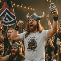 Viking Warrior Valhalla Awaits Valknut Graphic