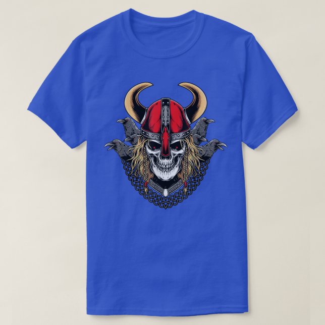 Camiseta Viking Warrior With Raven  (Frente do Design)