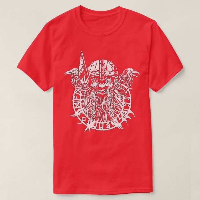 Camiseta Viking World nosso Deus Nórdico Odin Nórdico Mascu (Frente do Design)