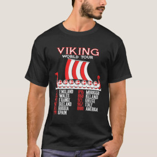 Camiseta Viking World Tour Dinamarca Viking Ship Longship V