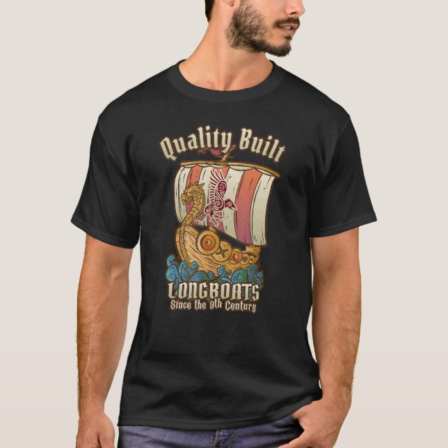 Camiseta Vikings De Barcos Longínquos Desde O Século Xix (Frente)