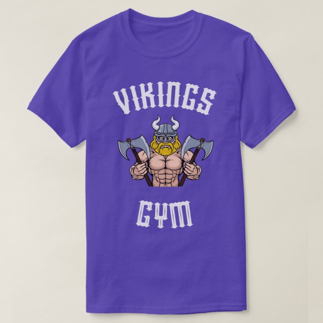 Camiseta Vikings Gym Vikings North Malhação Bodbuilding (Frente do Design)