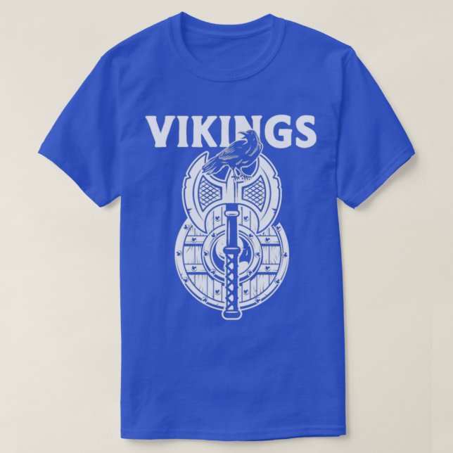 Camiseta Vikings Raabe Ax Shield (Frente do Design)