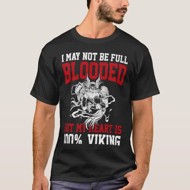 Camiseta Vikings reais vêm a Valhalla e não têm medo de (Frente)