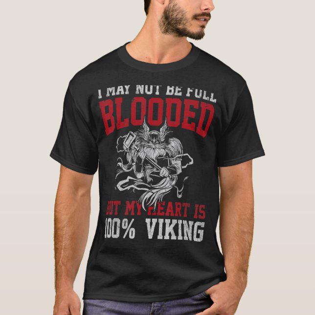 Camiseta Vikings reais vêm a Valhalla e não têm medo de (Frente)