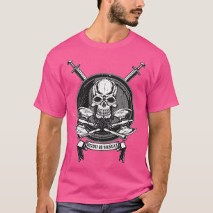 Camiseta Vikings Skull Shieldmaiden com eixos Vitória ou Va