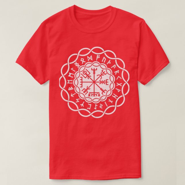 Camiseta Vikings Viking Compass Yggdrasil Viking (Frente do Design)