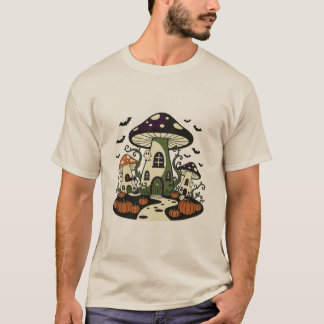 Camiseta Vila de Cogumelos Assombrada Halloween