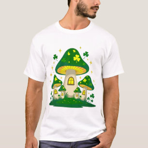 Camiseta Vila Mágica de Cogumelos com Luzes
