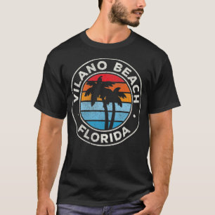 Camiseta Vilano Beach Florida FL Vintage Graphic Retro 70s