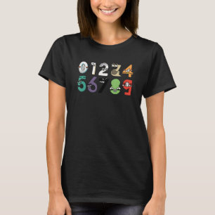 Camiseta Vilão Número 0-9 Fantasia Meninos Correspondente M