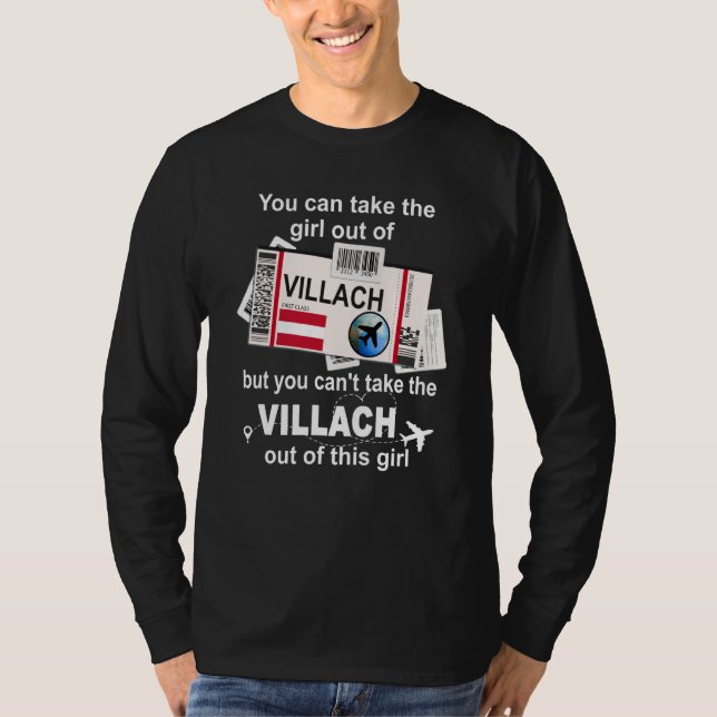 Camiseta Villach Boarding Pass Villach Girl Villach (Frente)