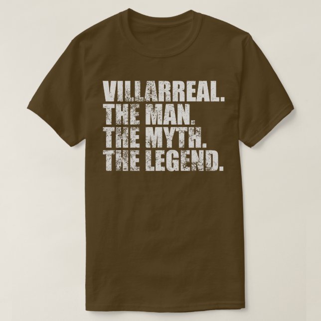 Camiseta VillarrealVillarreal Nome da família Villarreal la (Frente do Design)