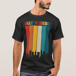 Camiseta Ville De Quebec Skyline Vintage Retro Canada Canad