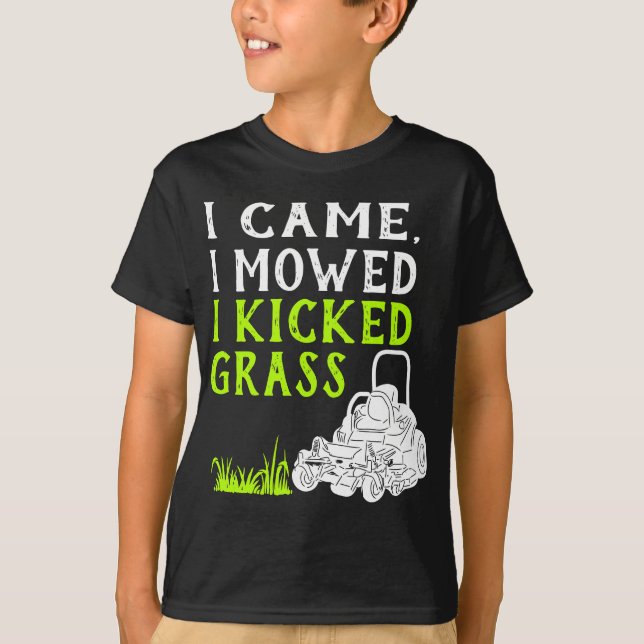 Camiseta Vim Falar Que Chocei Grass Funny Lawnmower Land (Frente)