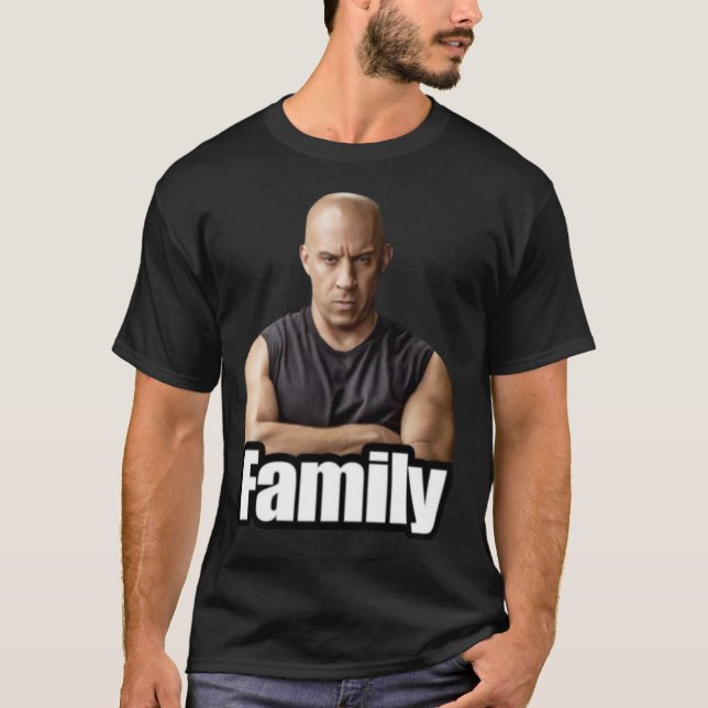 Camiseta Vin Diesel FAMILY MEME boy (Frente)