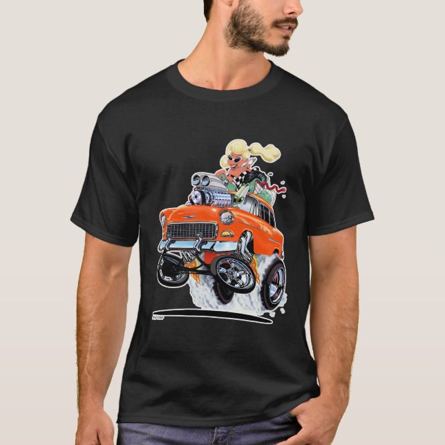 Camiseta Vince Crains High Octane Art, 1955 Chevy gasser (Frente)