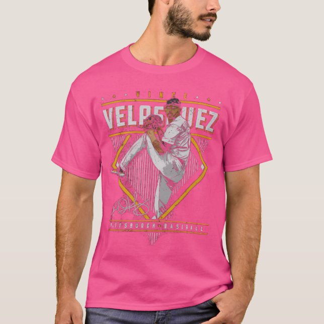 Camiseta Vince Velasquez Pittsburgh Diamond Name Classic (Frente)