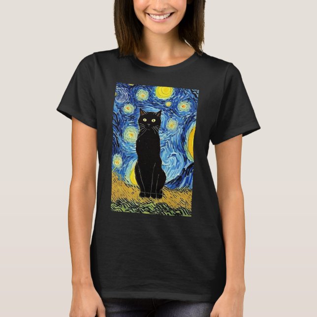 Camiseta Vincent Cat Gogh T Shirt (Frente)