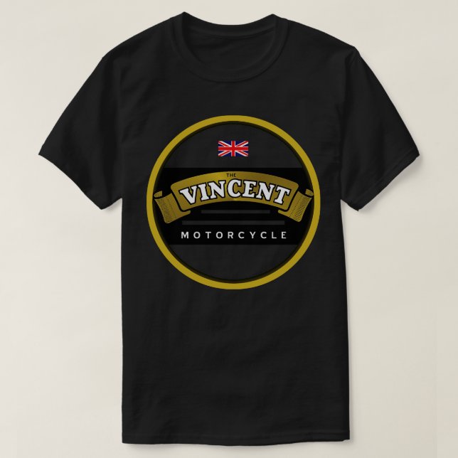 Camiseta Vincent Motorcycle England (Frente do Design)