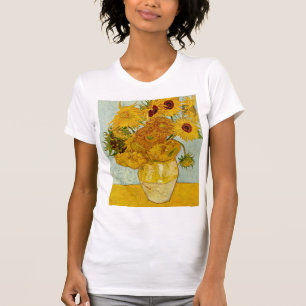 Camiseta Vincent Van Gogh 12 Girassóis Impressionista