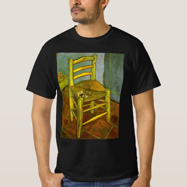 Camiseta Vincent van Gogh - A Cadeira de Vincent com Sua Pi (Frente)