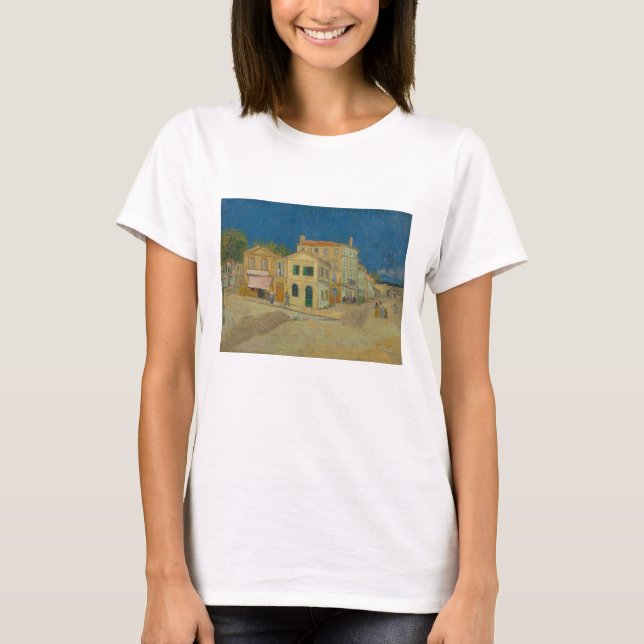 Camiseta Vincent Van Gogh, A Casa Amarela, A Rua (Frente)