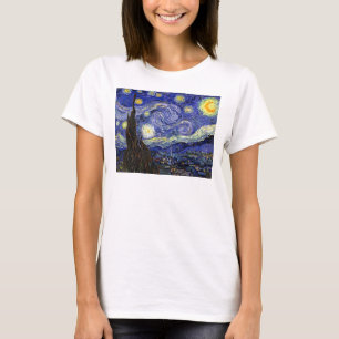 Camiseta Vincent Van Gogh - A Noite Estrelada Arte Fina